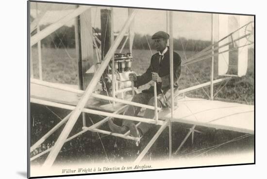 Wilbur Wright at the Controls-null-Mounted Art Print