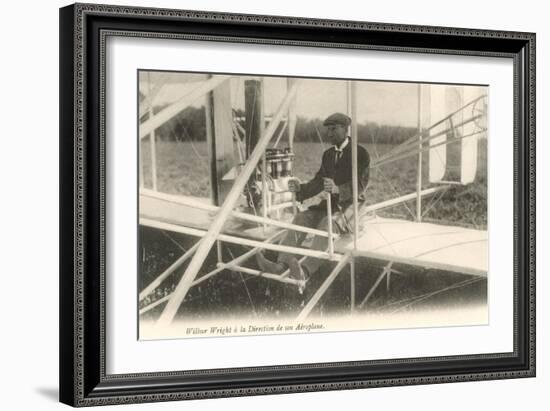 Wilbur Wright at the Controls-null-Framed Art Print