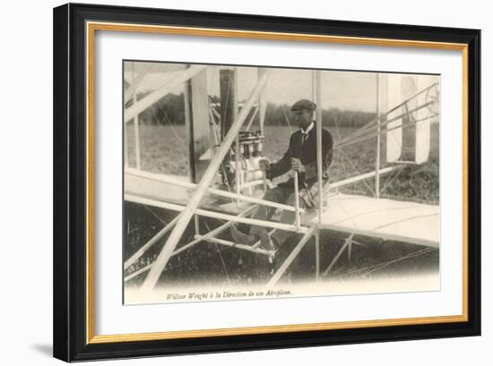 Wilbur Wright at the Controls-null-Framed Art Print