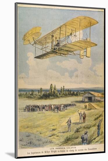Wilbur Wright Demonstrates His Flying Machine Over the Racecourse-Paul Dufresne-Mounted Photographic Print