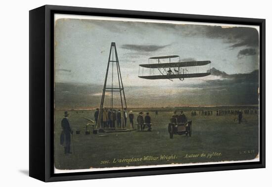 Wilbur Wright Rounds a Pylon at Auvours to Demonstrate the Manoeuvrability of His Biplane-null-Framed Premier Image Canvas