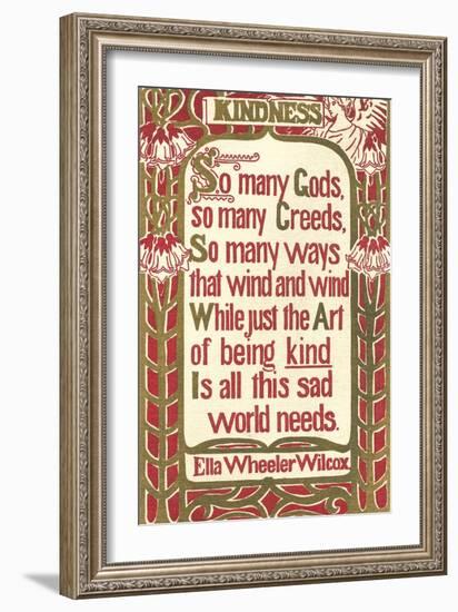 Wilcox Exhortation to Kindness-null-Framed Premium Giclee Print