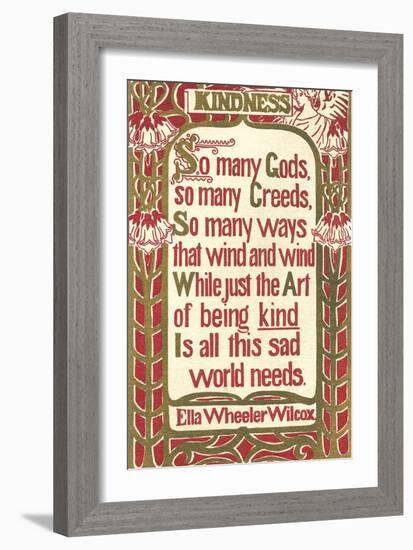 Wilcox Exhortation to Kindness-null-Framed Premium Giclee Print