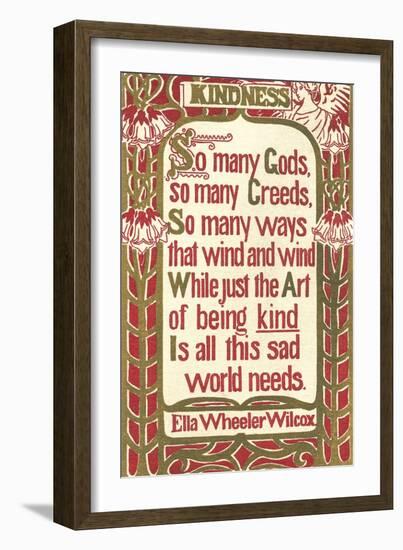 Wilcox Exhortation to Kindness-null-Framed Premium Giclee Print
