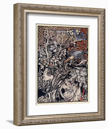 Wild and Shy and Monstrous Creatures Ranged in Her Plains and Forests'-Arthur Rackham-Framed Giclee Print