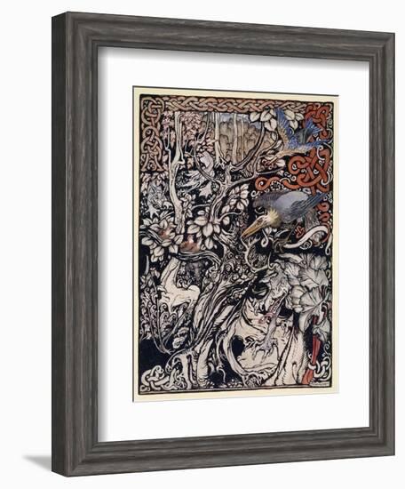 Wild and Shy and Monstrous Creatures Ranged in Her Plains and Forests'-Arthur Rackham-Framed Giclee Print
