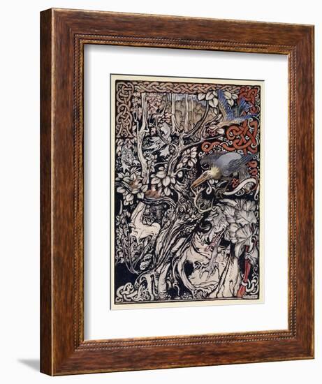 Wild and Shy and Monstrous Creatures Ranged in Her Plains and Forests'-Arthur Rackham-Framed Giclee Print