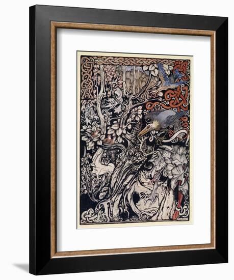 Wild and Shy and Monstrous Creatures Ranged in Her Plains and Forests'-Arthur Rackham-Framed Giclee Print