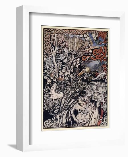 Wild and Shy and Monstrous Creatures Ranged in Her Plains and Forests'-Arthur Rackham-Framed Giclee Print