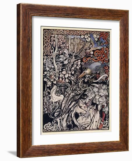 Wild and Shy and Monstrous Creatures Ranged in Her Plains and Forests'-Arthur Rackham-Framed Giclee Print