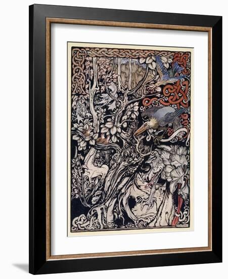 Wild and Shy and Monstrous Creatures Ranged in Her Plains and Forests'-Arthur Rackham-Framed Giclee Print