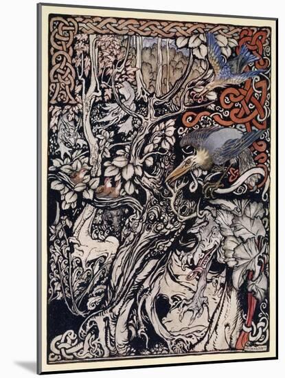 Wild and Shy and Monstrous Creatures Ranged in Her Plains and Forests'-Arthur Rackham-Mounted Giclee Print