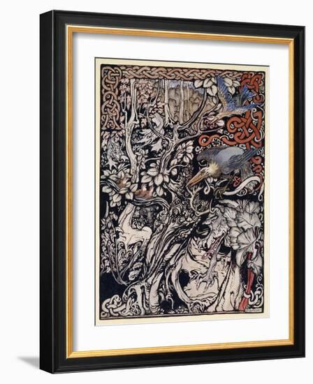 Wild and Shy and Monstrous Creatures Ranged in Her Plains and Forests'-Arthur Rackham-Framed Giclee Print