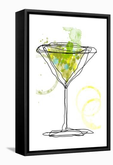 Wild Apple Martini-Jan Weiss-Framed Stretched Canvas