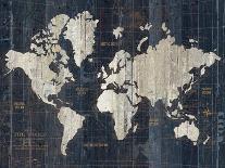 Old World Map Blue v2-Wild Apple Portfolio-Art Print