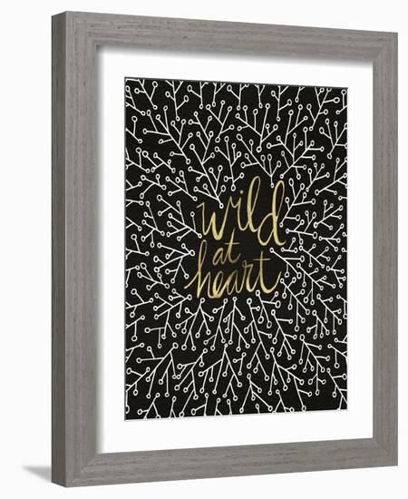 Wild at Heart - Black and Gold Palette-Cat Coquillette-Framed Art Print