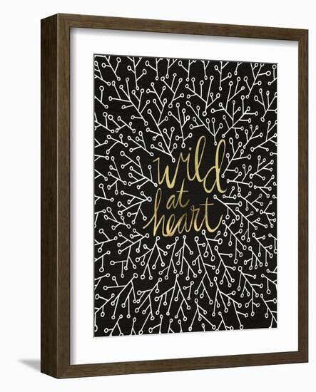 Wild at Heart - Black and Gold Palette-Cat Coquillette-Framed Art Print