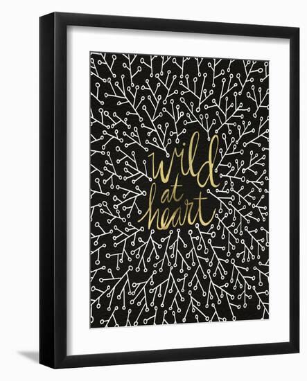 Wild at Heart - Black and Gold Palette-Cat Coquillette-Framed Art Print