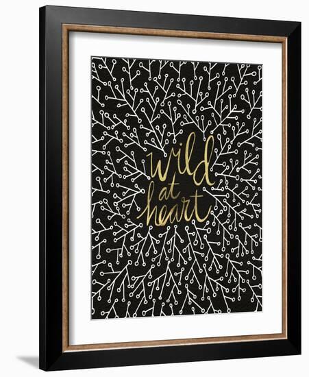 Wild at Heart - Black and Gold Palette-Cat Coquillette-Framed Art Print