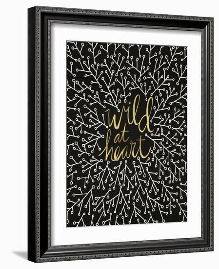 Wild at Heart - Black and Gold Palette-Cat Coquillette-Framed Art Print