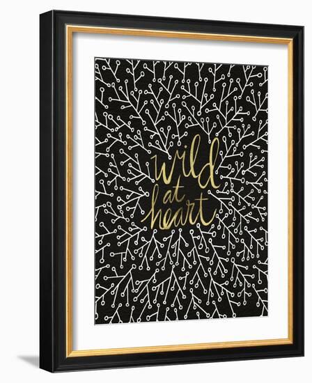 Wild at Heart - Black and Gold Palette-Cat Coquillette-Framed Art Print