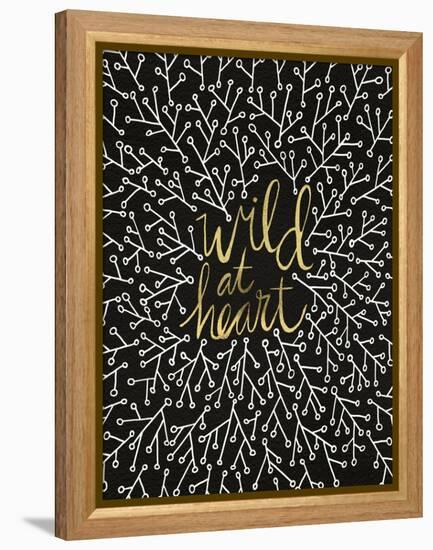 Wild at Heart - Black and Gold Palette-Cat Coquillette-Framed Stretched Canvas