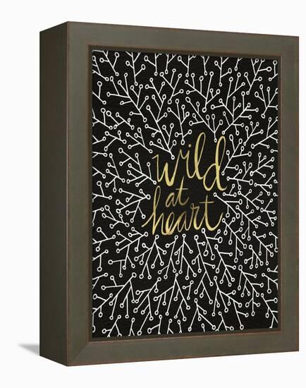 Wild at Heart - Black and Gold Palette-Cat Coquillette-Framed Stretched Canvas