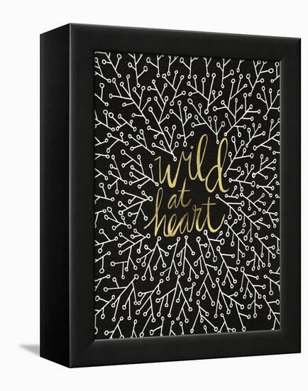 Wild at Heart - Black and Gold Palette-Cat Coquillette-Framed Stretched Canvas