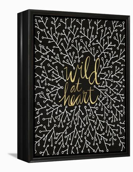 Wild at Heart - Black and Gold Palette-Cat Coquillette-Framed Stretched Canvas