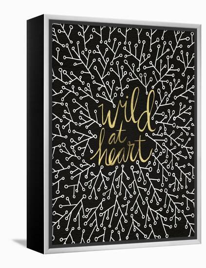 Wild at Heart - Black and Gold Palette-Cat Coquillette-Framed Stretched Canvas