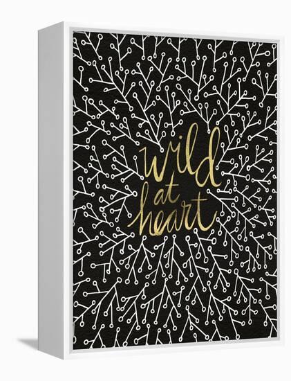 Wild at Heart - Black and Gold Palette-Cat Coquillette-Framed Stretched Canvas