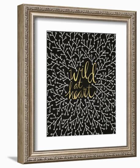 Wild at Heart - Black and Gold Palette-Cat Coquillette-Framed Art Print