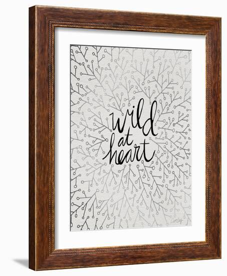 Wild at Heart - Black and Silver Palette-Cat Coquillette-Framed Art Print