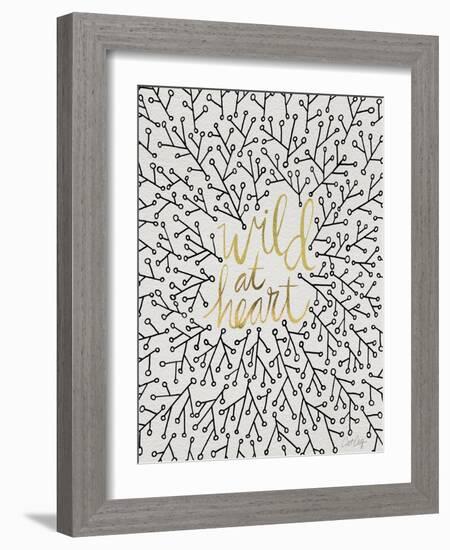 Wild at Heart - Gold and Black Palette-Cat Coquillette-Framed Art Print