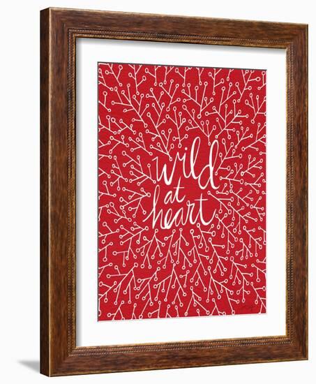 Wild at Heart - Red Palette-Cat Coquillette-Framed Art Print