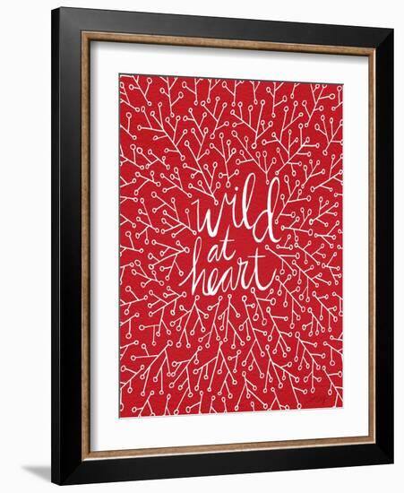 Wild at Heart - Red Palette-Cat Coquillette-Framed Art Print