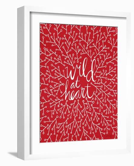 Wild at Heart - Red Palette-Cat Coquillette-Framed Art Print