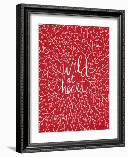 Wild at Heart - Red Palette-Cat Coquillette-Framed Art Print