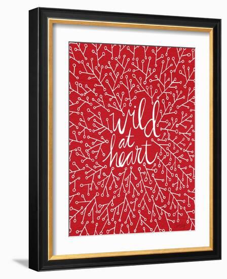 Wild at Heart - Red Palette-Cat Coquillette-Framed Art Print