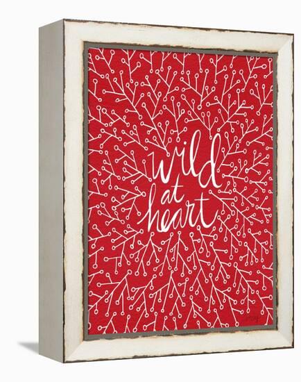 Wild at Heart - Red Palette-Cat Coquillette-Framed Stretched Canvas