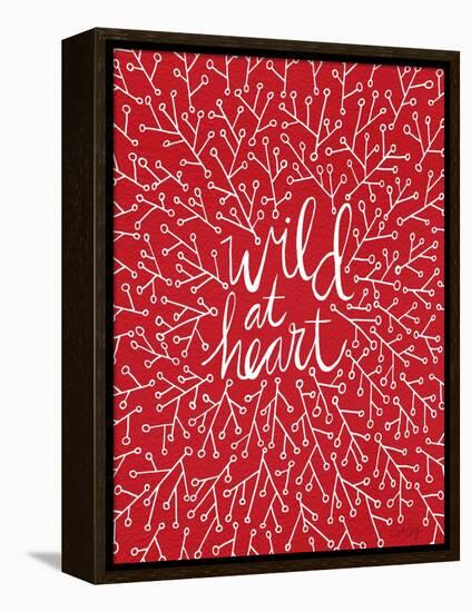 Wild at Heart - Red Palette-Cat Coquillette-Framed Stretched Canvas