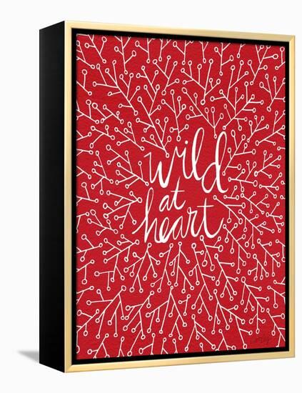 Wild at Heart - Red Palette-Cat Coquillette-Framed Stretched Canvas