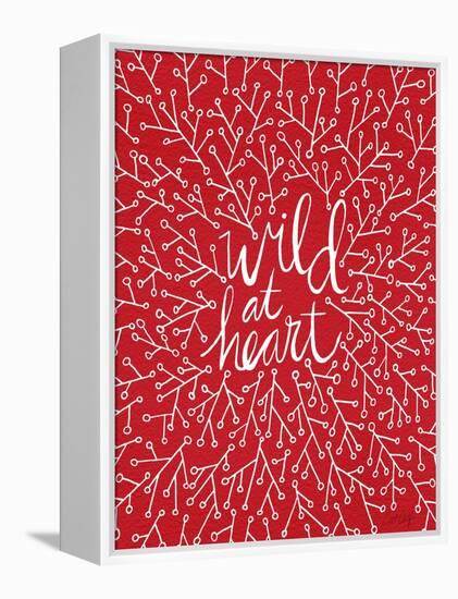 Wild at Heart - Red Palette-Cat Coquillette-Framed Stretched Canvas