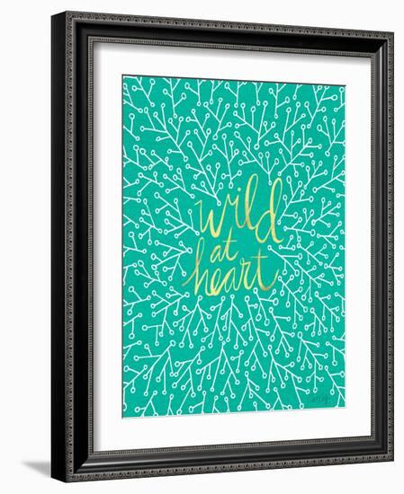Wild at Heart - Turquoise and Gold Palette-Cat Coquillette-Framed Art Print