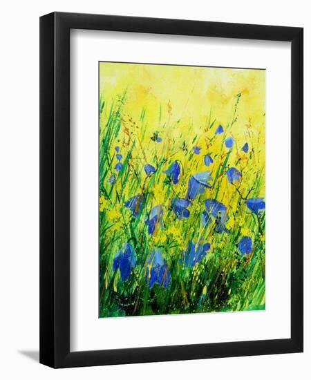 Wild blue bells flowers-Pol Ledent-Framed Art Print