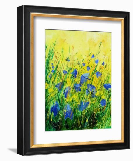 Wild blue bells flowers-Pol Ledent-Framed Art Print