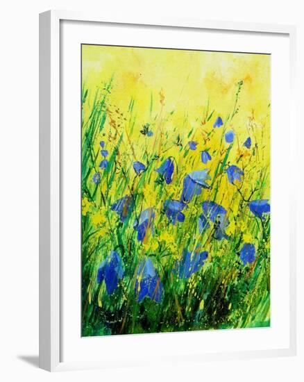 Wild blue bells flowers-Pol Ledent-Framed Art Print