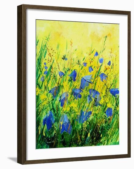 Wild blue bells flowers-Pol Ledent-Framed Art Print