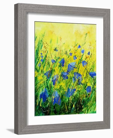 Wild blue bells flowers-Pol Ledent-Framed Art Print