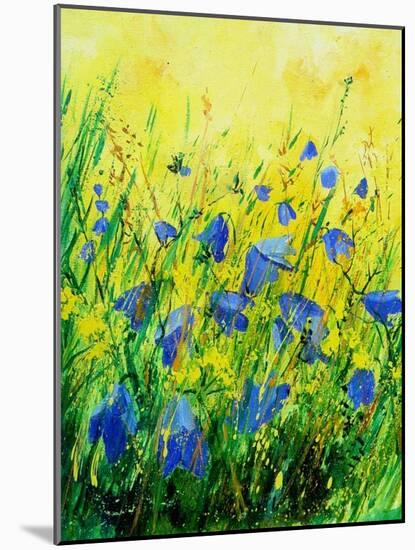 Wild blue bells flowers-Pol Ledent-Mounted Art Print